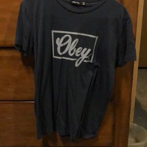 Obey navy tee